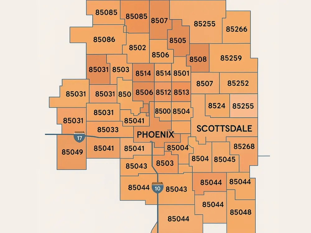 Phoenix AZ Area Zip Codes