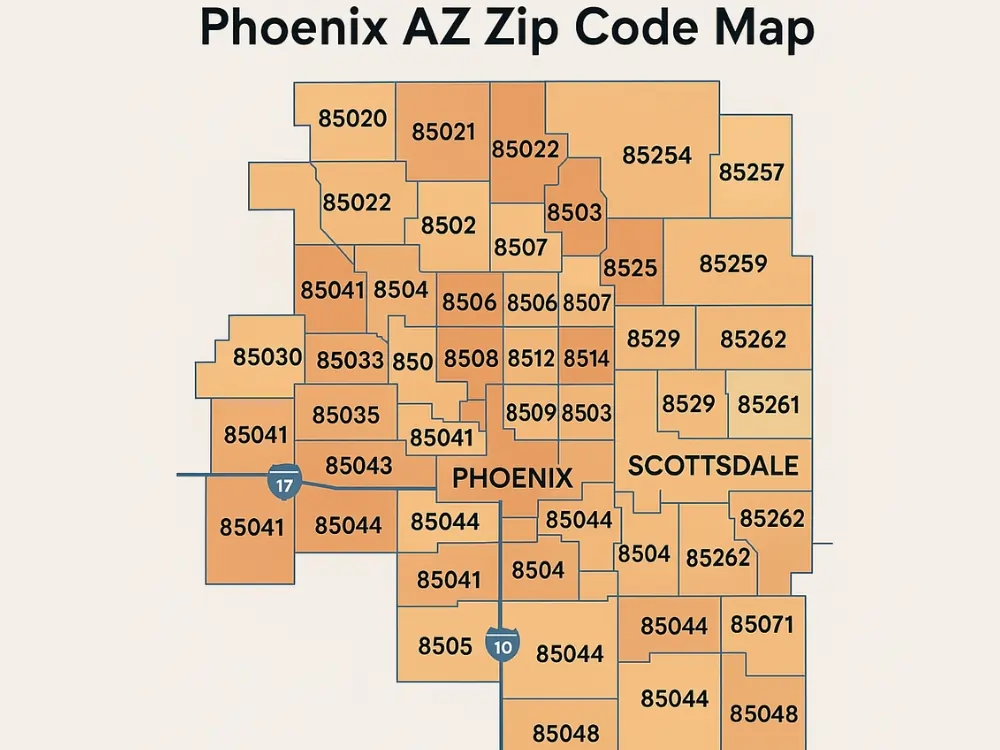 Phoenix Zip Code Map